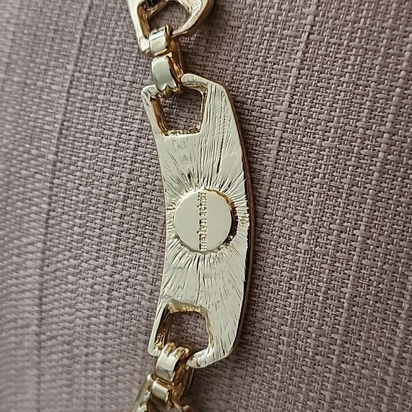 Marlyn Schiff Gold-Tone with Navy Collar Necklace, NWOT - Picture 5 of 7